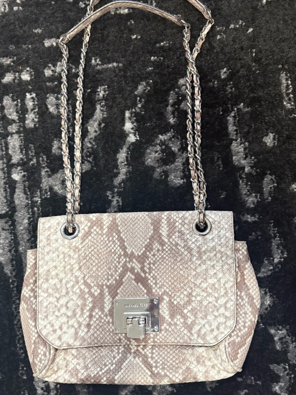 NWOT MICHAEL KORS  Leather Embossed Snake Handbag/Tote